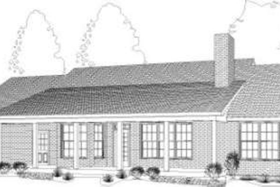Exterior - Rear Elevation for Farmhouse House Plan #406-126 - 3 bed, 3 bath