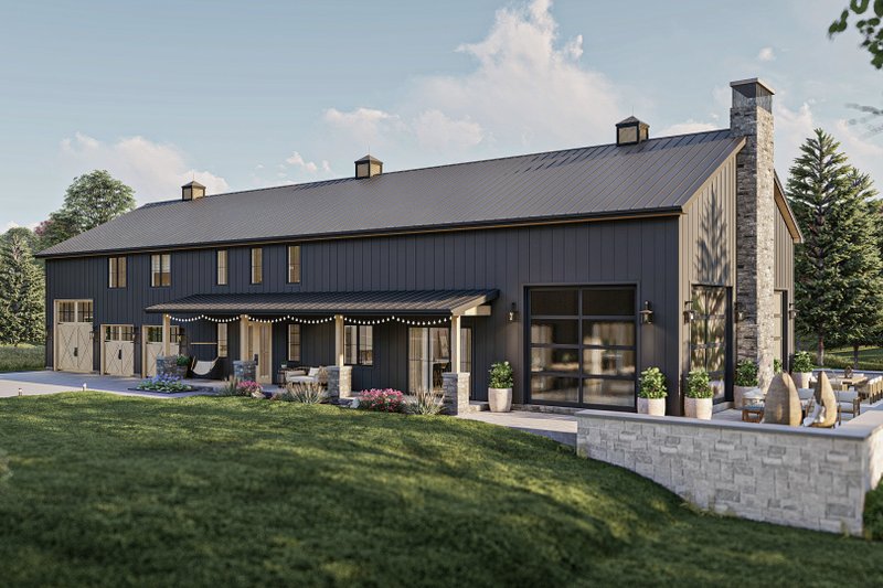 Home Plan - Exterior - Other Elevation for Barndominium House Plan #455-569 - 6 bed, 4.5 bath