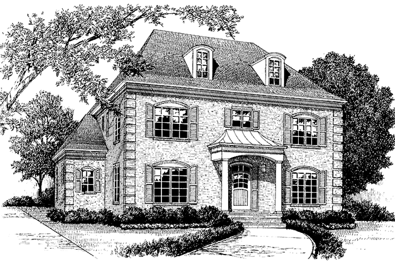 Architectural House Design - Country Exterior - Front Elevation Plan #453-371