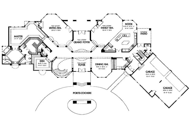 Dream House Plan - Floor Plan - Main Floor for European House Plan #48-768 - 5 bed, 5 bath