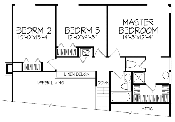 Architectural House Design - Craftsman Floor Plan - Upper Floor Plan #320-693