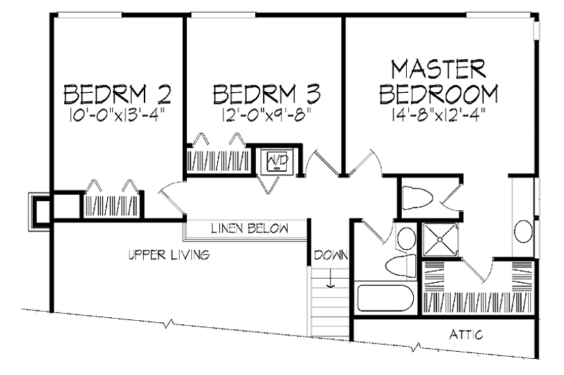 Dream House Plan - Floor Plan - Upper Floor for Craftsman House Plan #320-693 - 3 bed, 2.5 bath