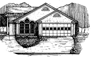 European Exterior - Front Elevation Plan #30-310