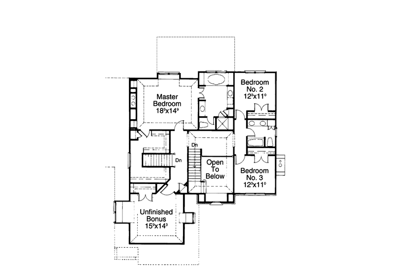 Home Plan - Floor Plan - Upper Floor for Country House Plan #429-175 - 4 bed, 3.5 bath