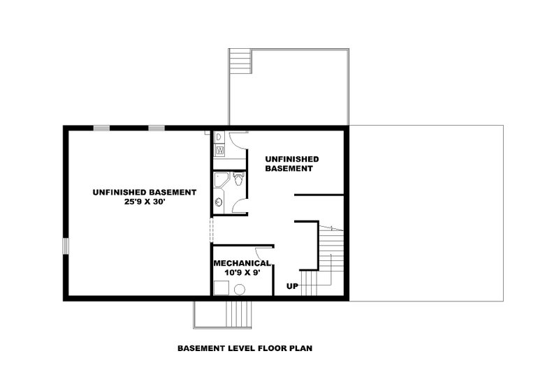 House Design - Floor Plan - Lower Floor for Cottage House Plan #117-983 - 3 bed, 3 bath