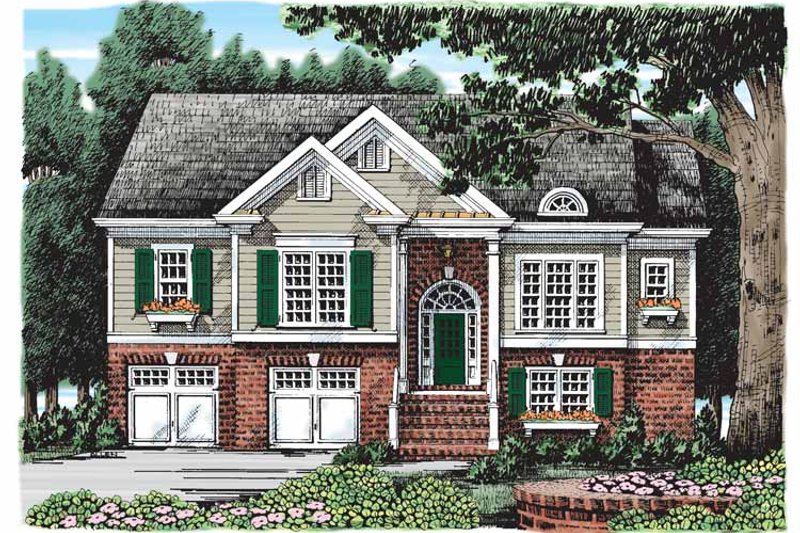 Home Plan - Colonial Exterior - Front Elevation Plan #927-912
