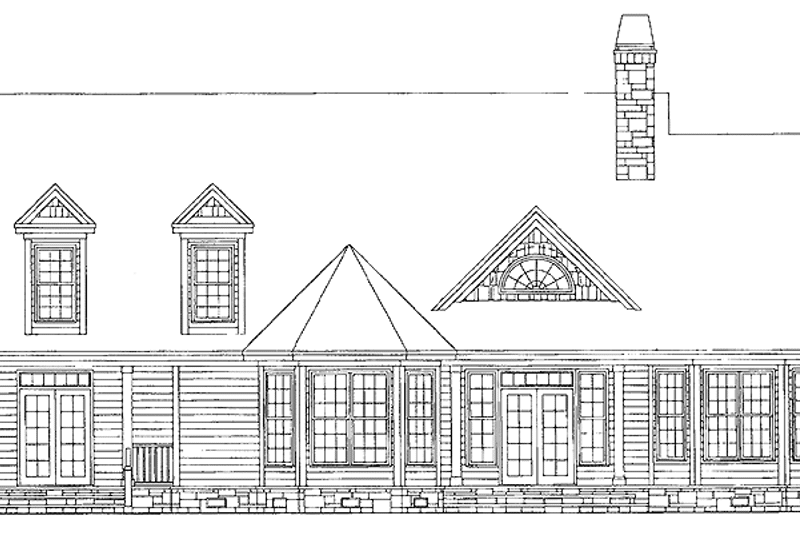 Home Plan - Exterior - Rear Elevation for Craftsman House Plan #929-504 - 4 bed, 3 bath
