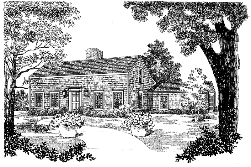 House Blueprint - Colonial Exterior - Front Elevation Plan #72-672