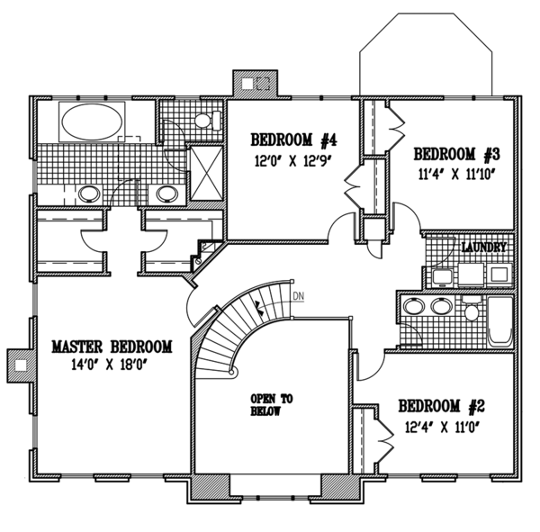 House Plan Design - Country Floor Plan - Upper Floor Plan #953-55