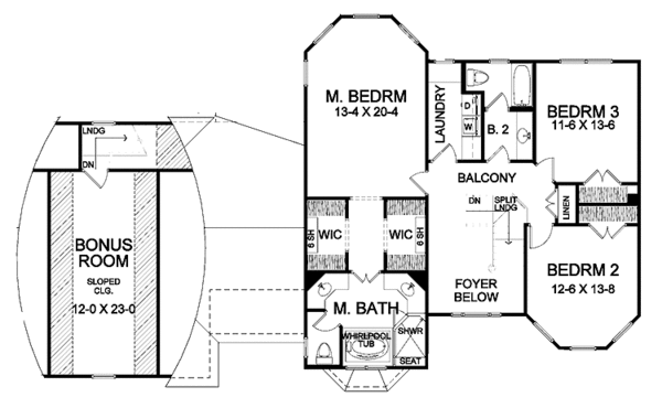 House Plan Design - Country Floor Plan - Upper Floor Plan #328-321