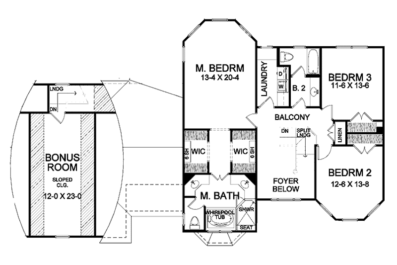 Home Plan - Floor Plan - Upper Floor for Country House Plan #328-321 - 3 bed, 2.5 bath