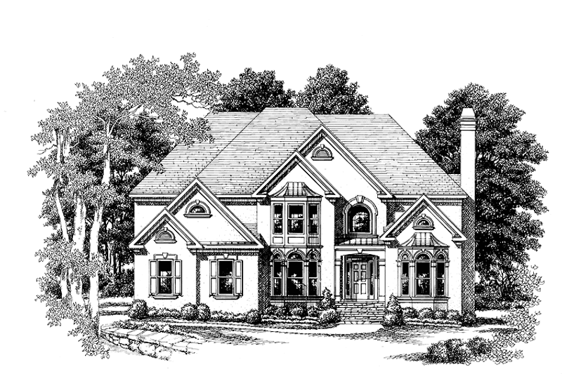 Home Plan - Exterior - Front Elevation 3 for Mediterranean House Plan #927-476 - 5 bed, 4.5 bath
