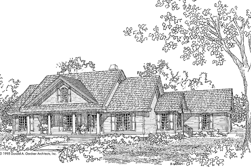 Architectural House Design - Country Exterior - Front Elevation Plan #929-462