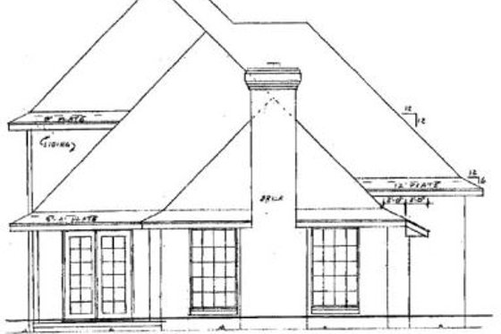 Exterior - Rear Elevation for Traditional House Plan #52-123 - 3 bed, 2.5 bath
