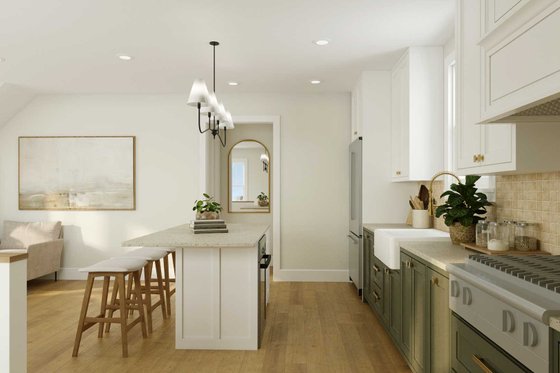 Interior - Kitchen for Craftsman House Plan #461-99 - 1 bed, 1 bath