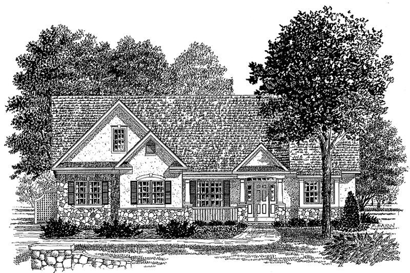 Home Plan - Ranch Exterior - Front Elevation Plan #316-241