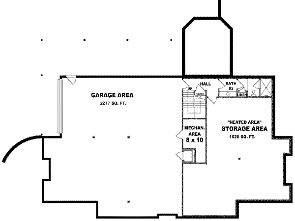 Colonial Floor Plan - Lower Floor Plan #81-651