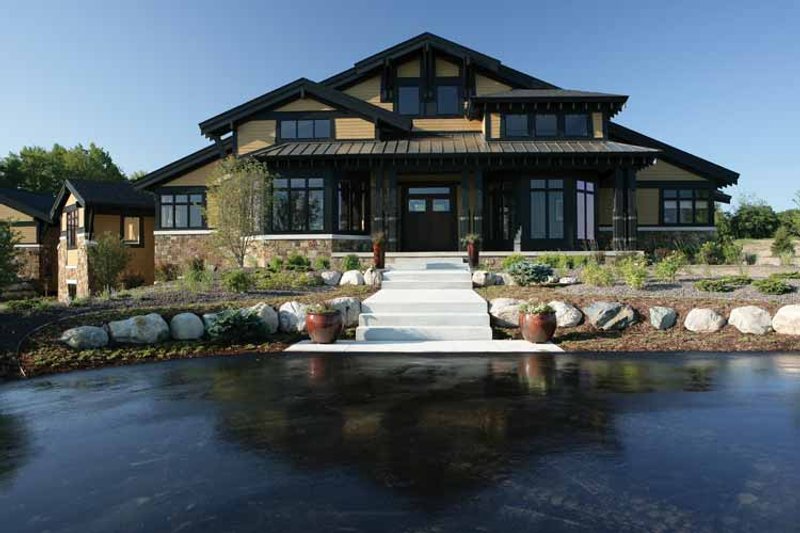 Dream House Plan - Prairie Exterior - Front Elevation Plan #928-62