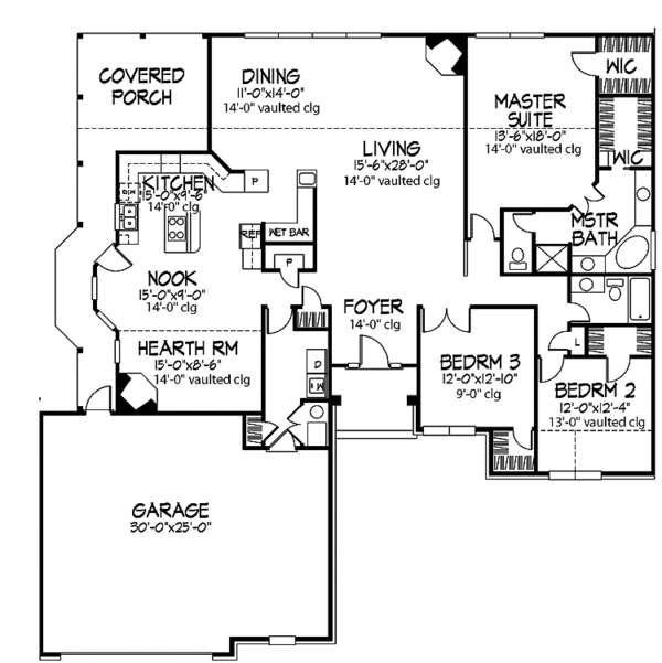 Home Plan - Ranch Floor Plan - Main Floor Plan #320-921