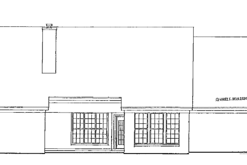 House Blueprint - Exterior - Rear Elevation for Country House Plan #952-150 - 3 bed, 2 bath