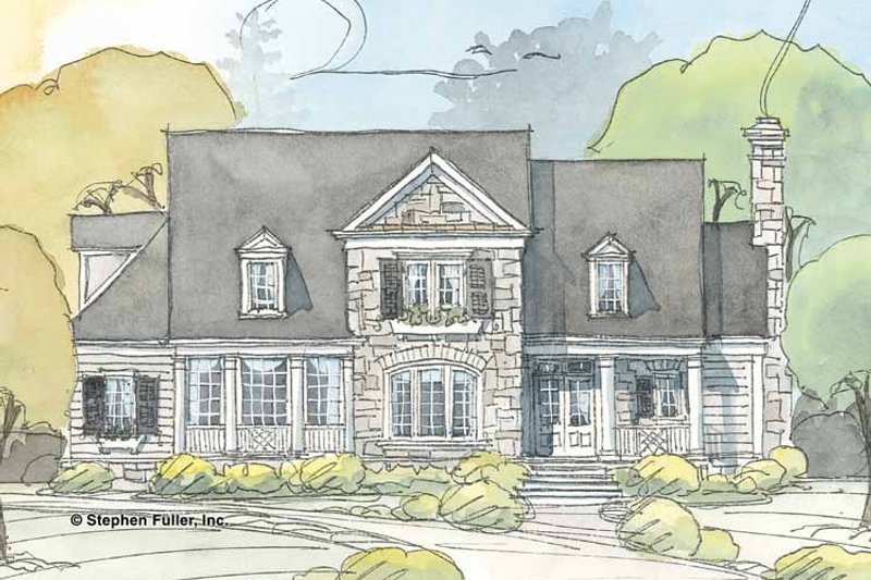 Home Plan - Exterior - Front Elevation 3 for Country House Plan #429-372 - 4 bed, 3.5 bath