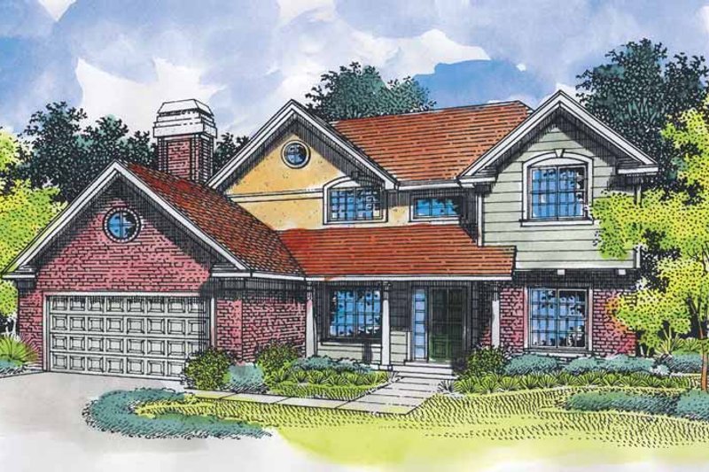 Home Plan - Traditional Exterior - Front Elevation Plan #320-542