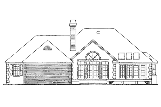 Exterior - Rear Elevation for Country House Plan #929-107 - 3 bed, 2.5 bath