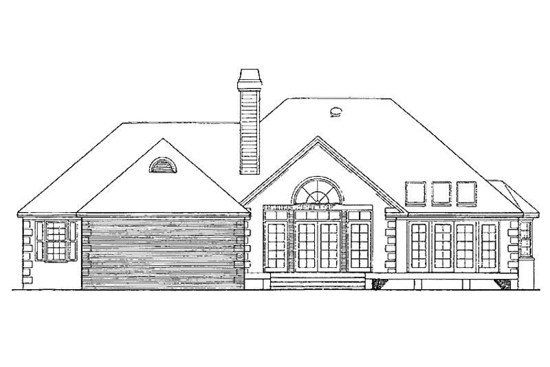 Home Plan - Exterior - Rear Elevation for Country House Plan #929-107 - 3 bed, 2.5 bath