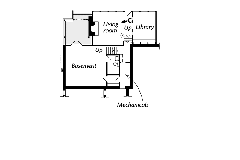 Dream House Plan - Floor Plan - Lower Floor for European House Plan #971-1 - 4 bed, 2 bath