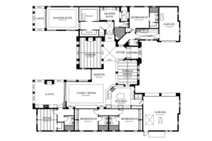 Floor Plan - Main Floor for Mediterranean House Plan #426-2 - 4 bed, 5.5 bath