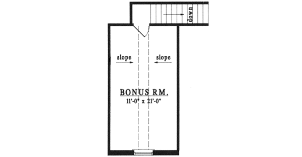 Architectural House Design - Ranch Floor Plan - Upper Floor Plan #42-538