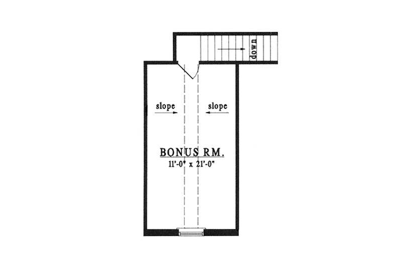 Dream House Plan - Floor Plan - Upper Floor for Ranch House Plan #42-538 - 3 bed, 2 bath