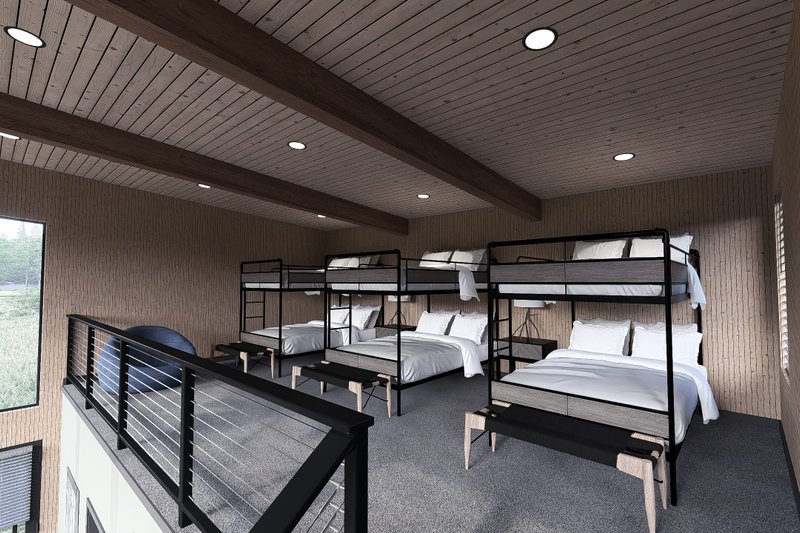 Architectural House Design - Interior - Bedroom 1 for Modern House Plan #923-398 - 1 bed, 1 bath