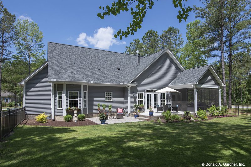 Home Plan - Exterior - Rear Elevation for Country House Plan #929-670 - 3 bed, 2 bath