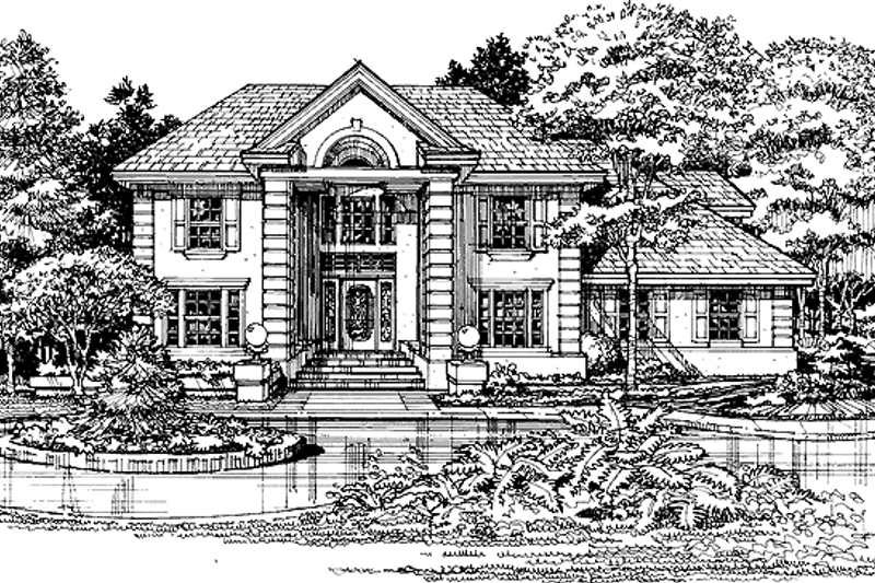 Dream House Plan - Classical Exterior - Front Elevation Plan #320-584