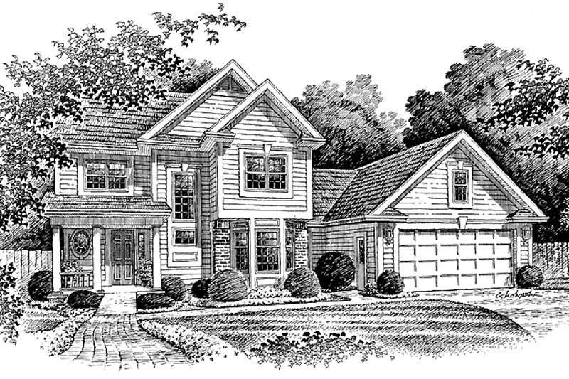 House Design - Country Exterior - Front Elevation Plan #316-231