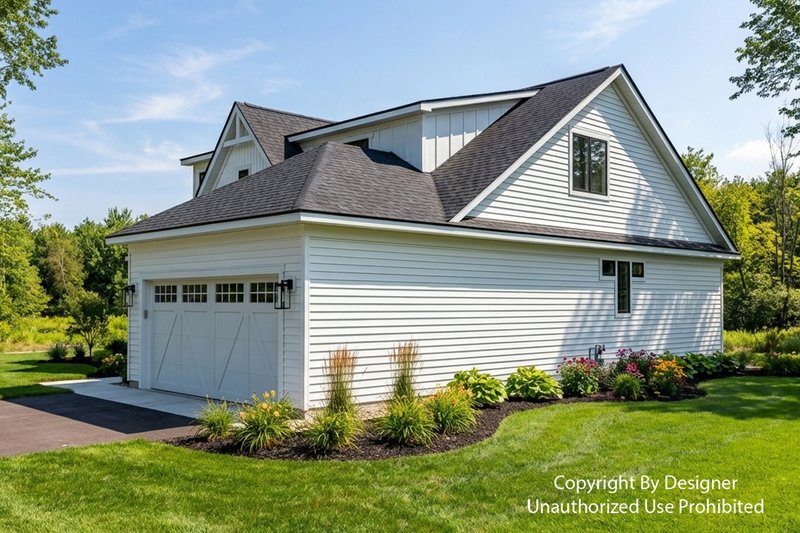 House Blueprint - Exterior - Front Elevation 3 for Farmhouse House Plan #51-1528 - 3 bed, 2.5 bath