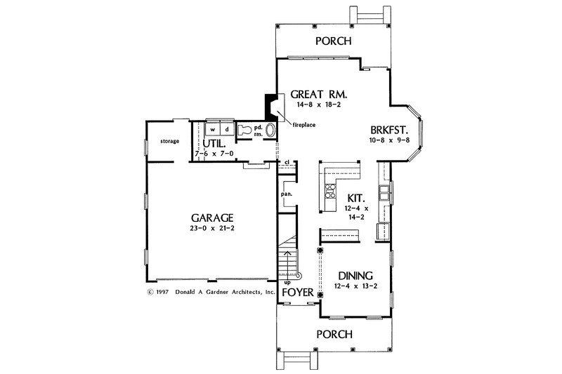Home Plan - Floor Plan - Main Floor for Country House Plan #929-280 - 3 bed, 2.5 bath