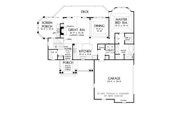 Floor Plan - Main Floor for Traditional House Plan #929-910 - 3 bed, 2.5 bath