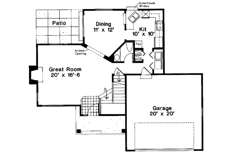 Dream House Plan - Floor Plan - Main Floor for Bungalow House Plan #300-110 - 3 bed, 2.5 bath