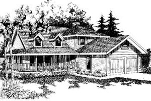 Country Exterior - Front Elevation Plan #60-140