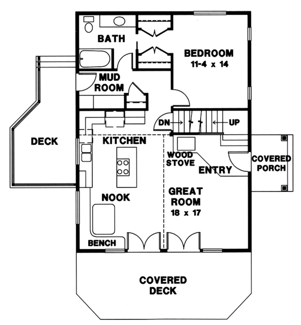 Architectural House Design - European Floor Plan - Main Floor Plan #966-17