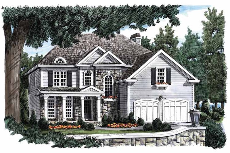 Architectural House Design - Colonial Exterior - Front Elevation Plan #927-649