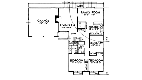 House Plan Design - Prairie Floor Plan - Main Floor Plan #320-1394