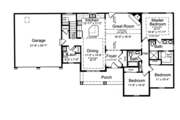 Craftsman Style House Plan - 3 Beds 2 Baths 1593 Sq/Ft Plan #46-840 