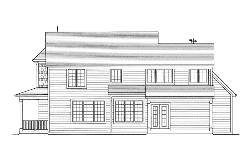 Dream House Plan - Exterior - Rear Elevation for Country House Plan #46-819 - 4 bed, 2.5 bath