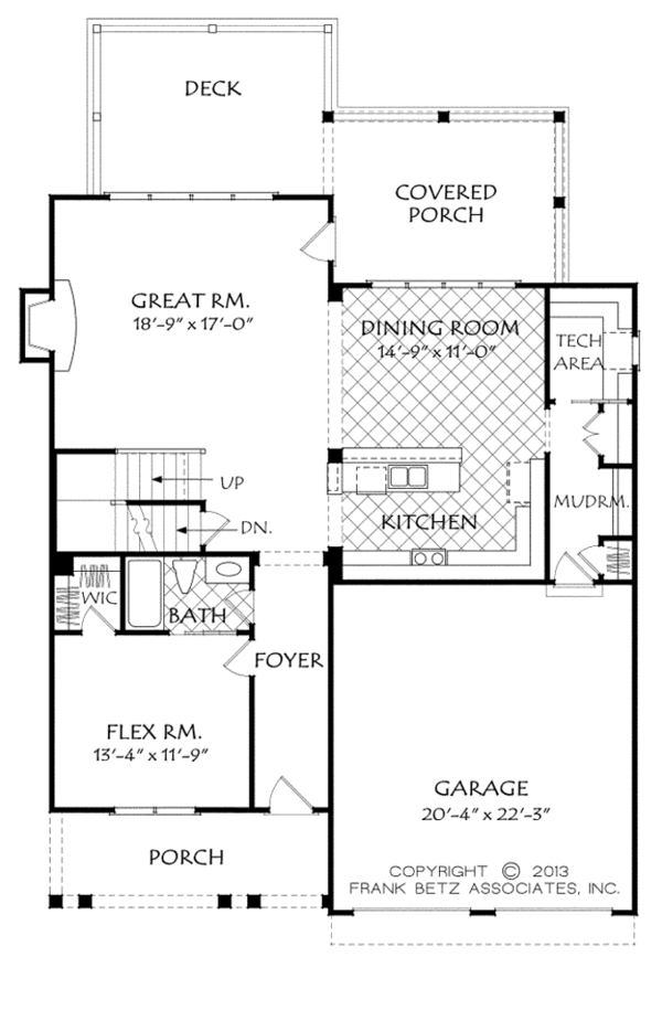 House Design - Traditional Floor Plan - Main Floor Plan #927-962