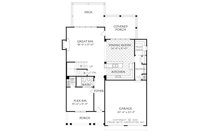 Home Plan - Floor Plan - Main Floor for Traditional House Plan #927-962 - 4 bed, 3 bath
