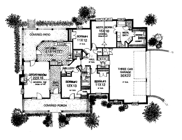 House Design - Country Floor Plan - Main Floor Plan #310-1118