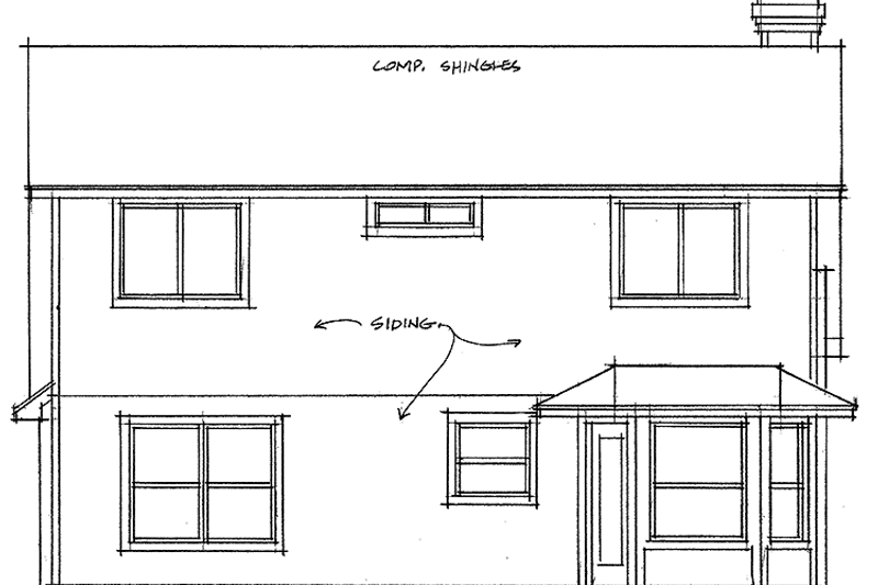 Dream House Plan - Exterior - Rear Elevation for Country House Plan #472-21 - 3 bed, 2.5 bath